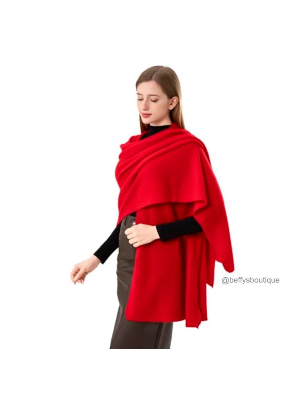 Cashmere Wool Knitted Wrap Scarf Stole Shawl 87x28 Extra Large Pashmina